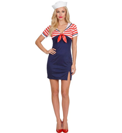 Sailor Girl  Dress, Mini Hat 