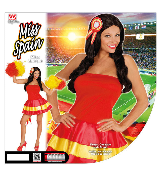 Miss Spain  Dress, Cockade Hair Comb 