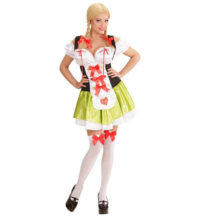 Bavarian Beer  Dress, Bow Hair Clips 