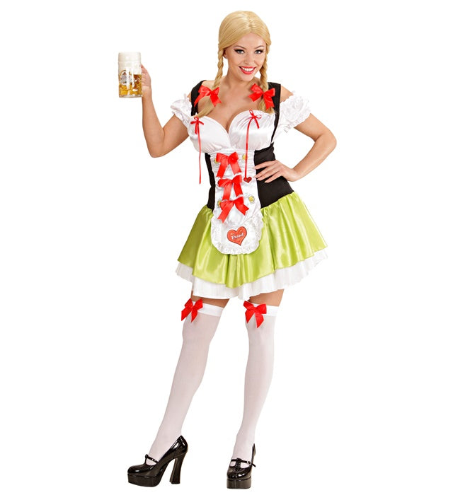 Bavarian Beer  Dress, Bow Hair Clips 