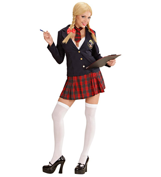 College Girl  Jacket, Tie Top, Skirt, Tie 