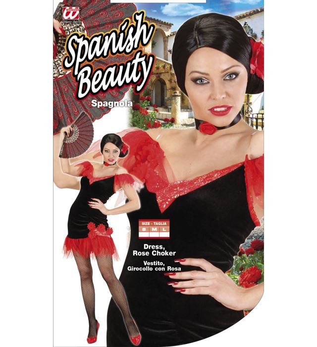 Spanish Beauty  Dress, Rose Choker 