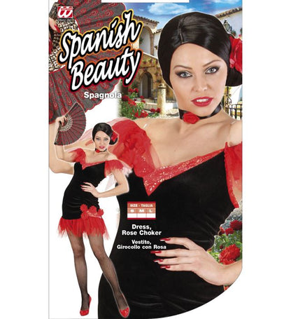 Spanish Beauty  Dress, Rose Choker 