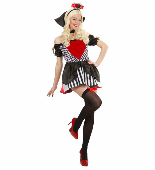 Queen Of Hearts  Dress, Choker With Collar, Headpiece 