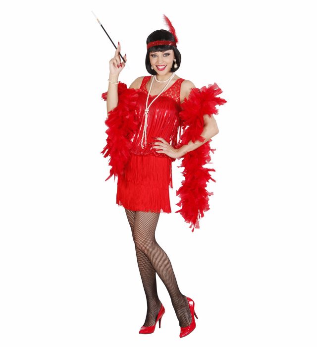 Roaring 20S Flapper  Dress, Headband With Feather 