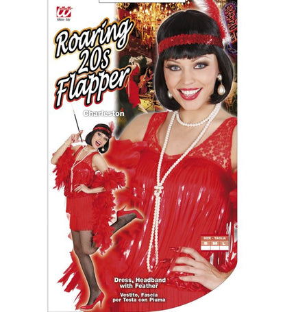 Roaring 20S Flapper  Dress, Headband With Feather 