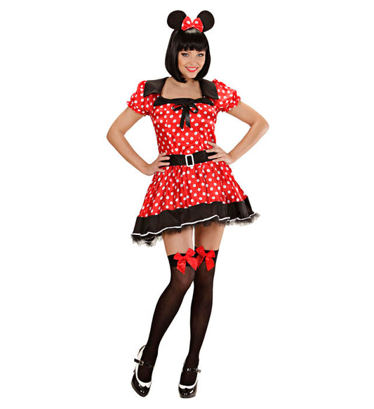 Mouse Girl  Dress With Sewn-In Petticoat, Ears 