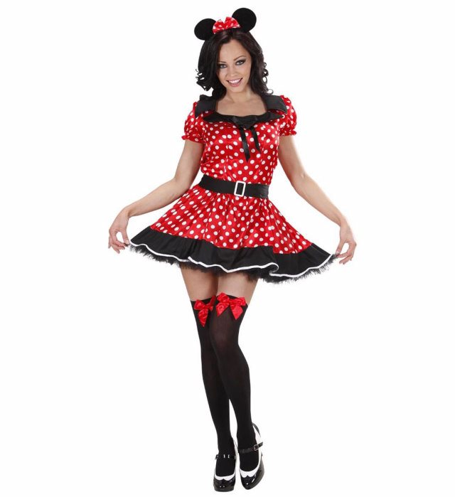Mouse Girl  Dress With Sewn-In Petticoat, Ears 