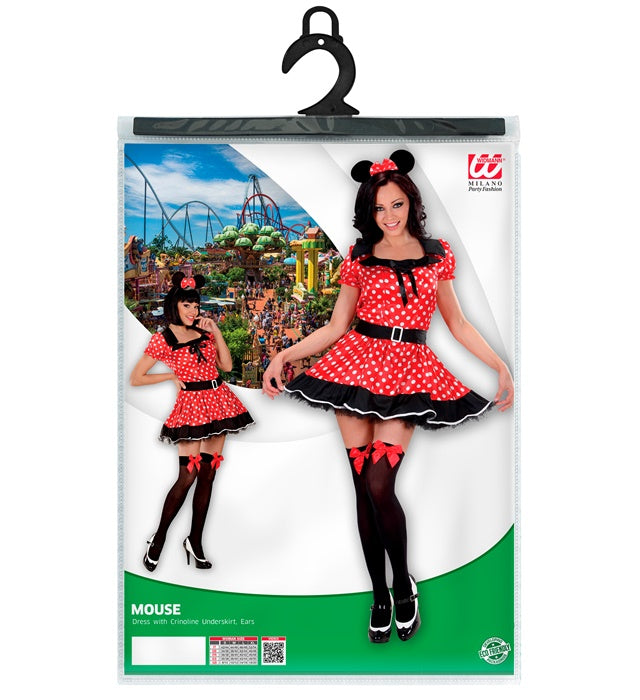 Mouse Girl  Dress With Sewn-In Petticoat, Ears 