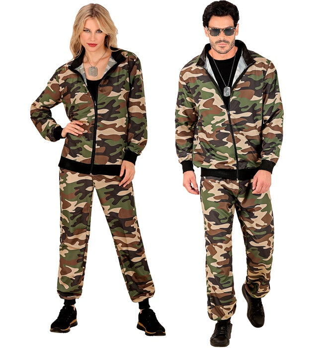 Camouflage Party Fashion Tracksuit  Jacket, Pants 