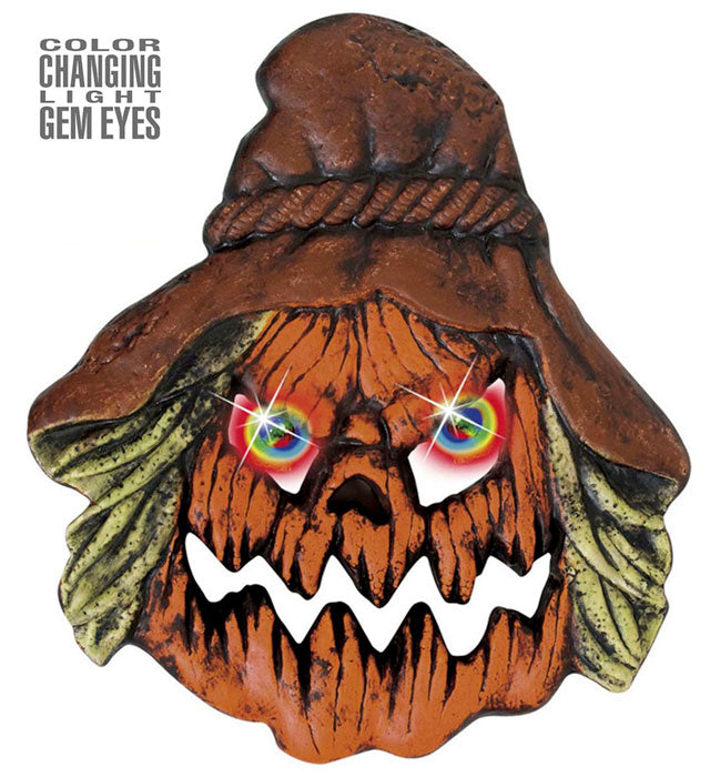 Scarecrows Pumpkin With Color Changing Light Gem Eyes 35X40 Cm