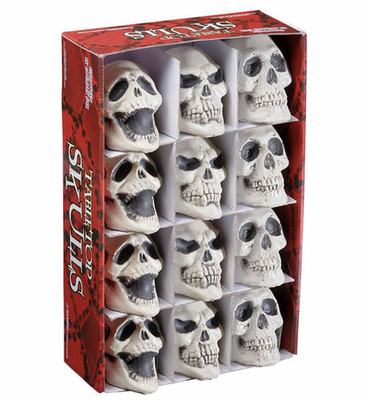 Skulls Display Box Of 12 - 3 Styles Ass. - 12 Cm