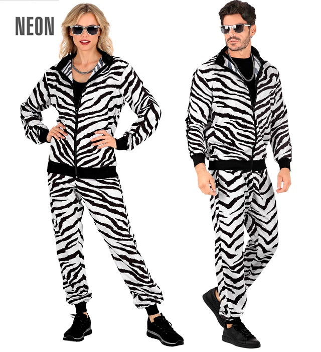 Zebra Animalier Party Fashion Tracksuit  Jacket, Pants 