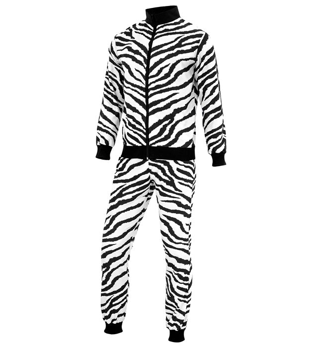 Zebra Animalier Party Fashion Tracksuit  Jacket, Pants 
