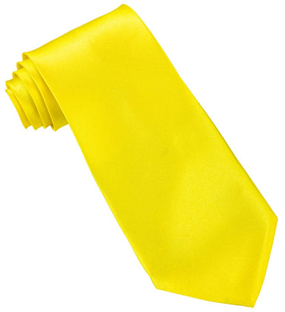 Satin Neon Yellow Tie