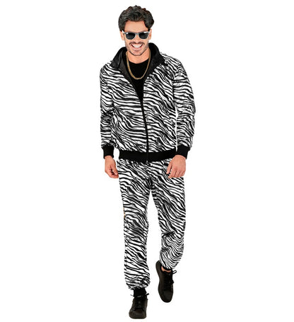 Silver Metallic Animalier Party Fashion Tracksuit  Jacket, Pants 