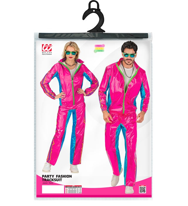 Pink Metallic Electronic Dance Music Party Fashion Tracksuit  Jacket, Pants 