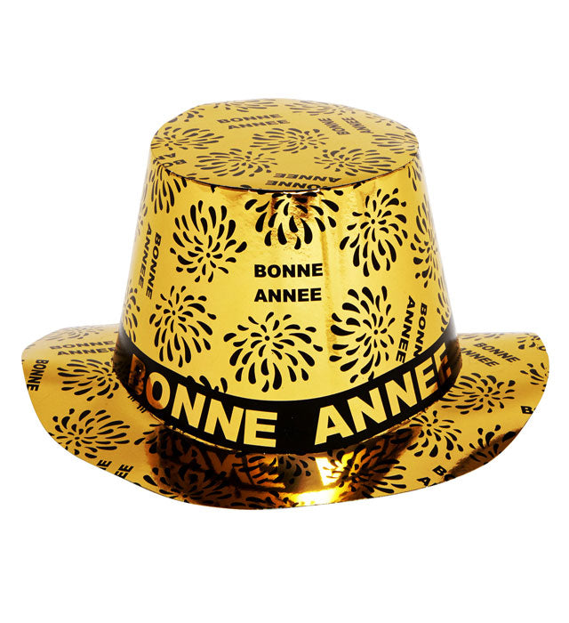 Gold Bonne Année Top Hat
