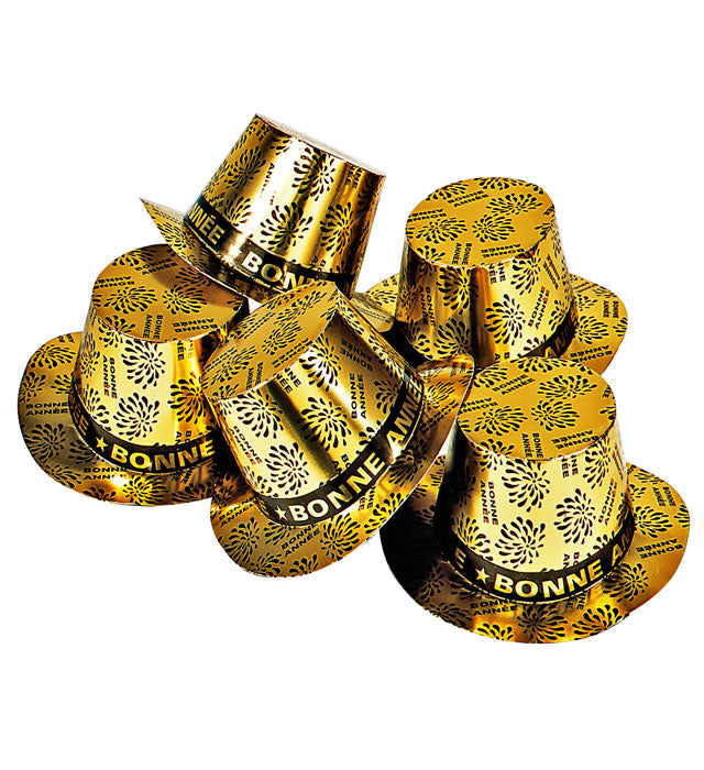 Gold Bonne Année Top Hat