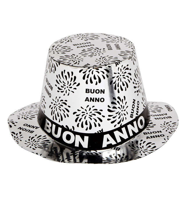 Silver Buon Anno Top Hat