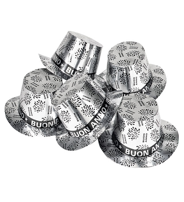 Silver Buon Anno Top Hat