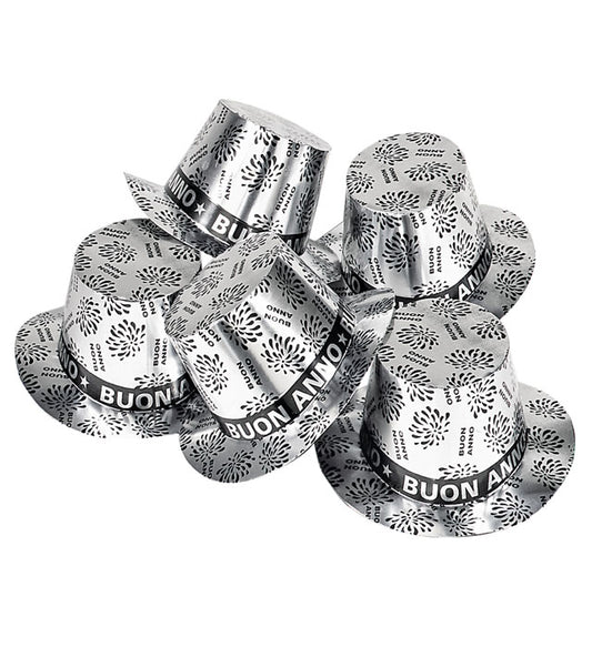 Silver Buon Anno Top Hat