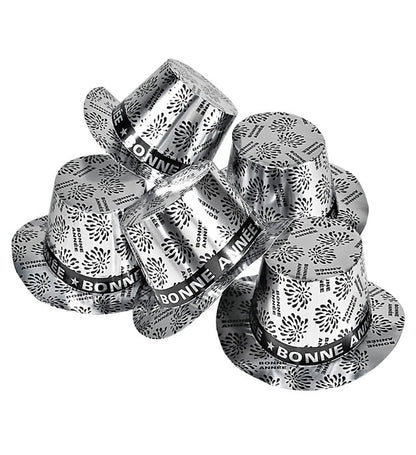 Silver Bonne Année Top Hat