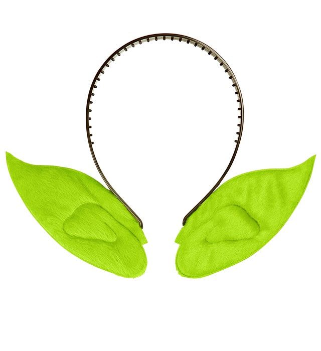 Green Pointed Ears Headband For Witch, Elf, Alien, Etc.