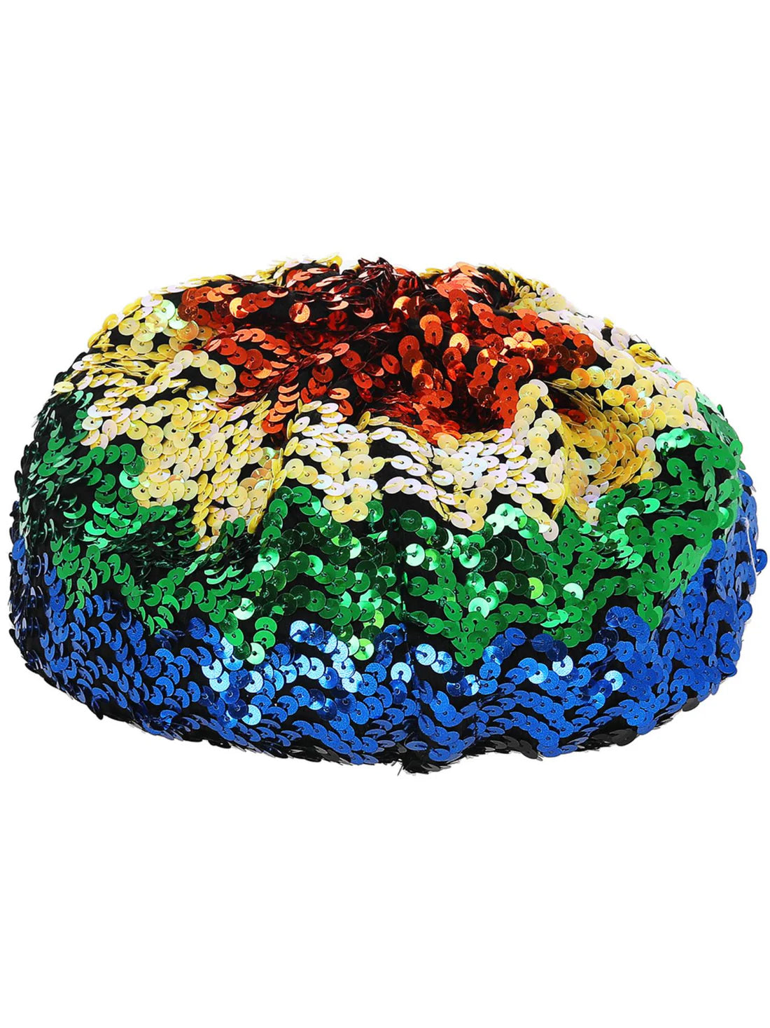 Sequin Beret Rainbow 2