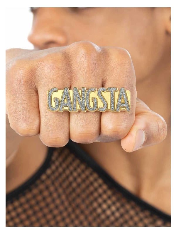 90s Gangsta Ring Plastic Hip Hop Bling Jewellery 1