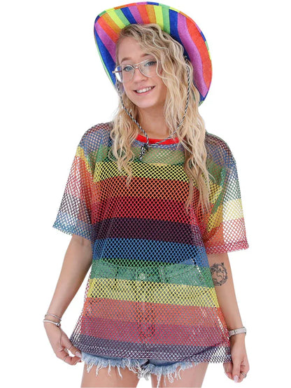Rainbow Mesh Top Unisex Pride Shirt 3
