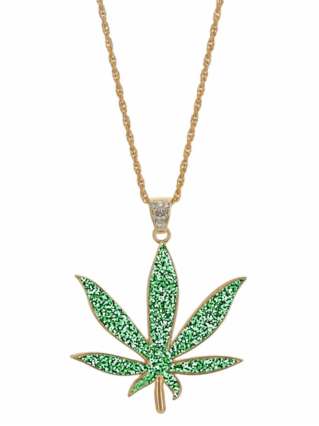 90s Hemp Bling Medallion Green Glitter Resin Diamante 2