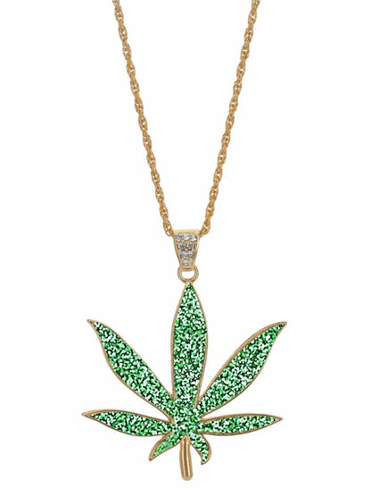 90s Hemp Bling Medallion Green Glitter Resin Diamante 2