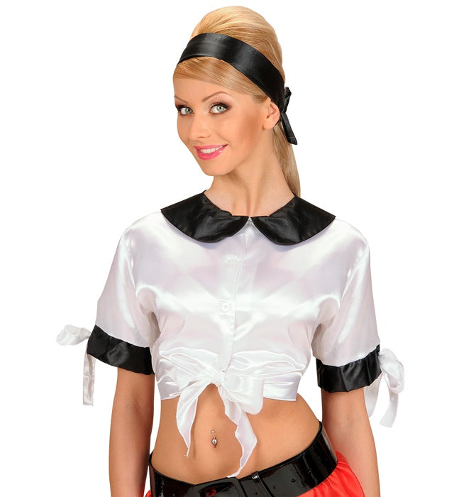 Satin White Tie Top