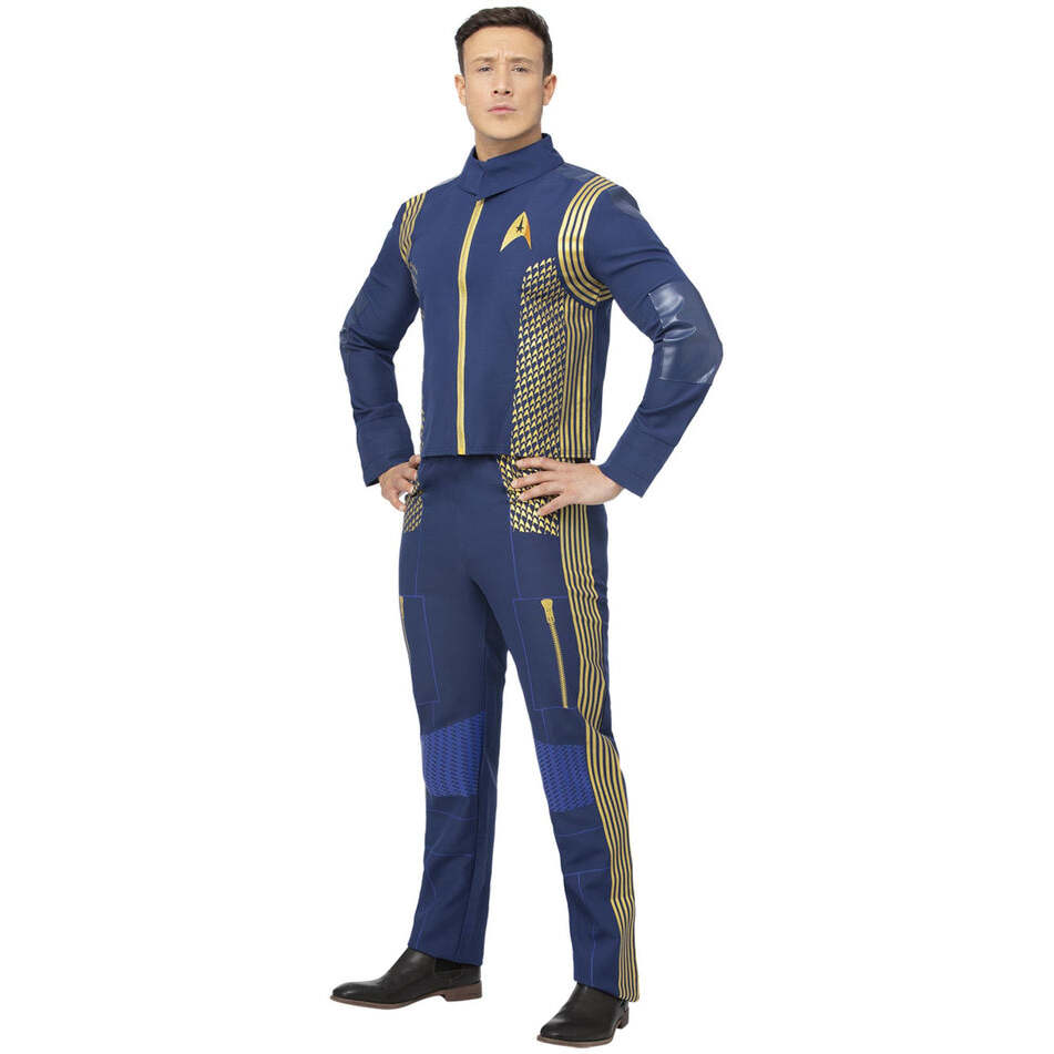 Star Trek Discovery Command Uniform Adult Blue Gold Jacket Trousers 1