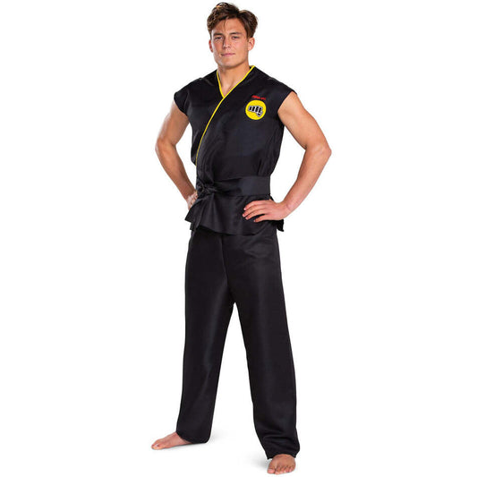 Cobra Kai Classic Costume Adult Black Trousers Top and Belt 1