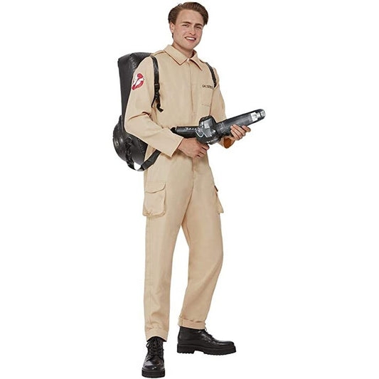 80s Ghostbusters Deluxe Costume Licensed Adult Beige 1