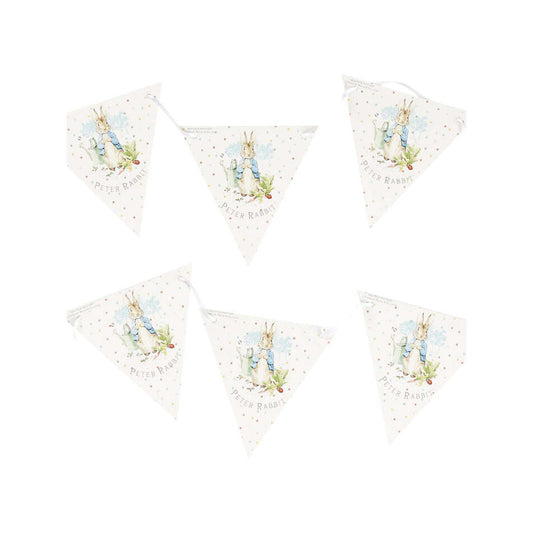 Peter Rabbit Classic Tableware Party Bunting 3m with 20 Flags Blue Cream 1