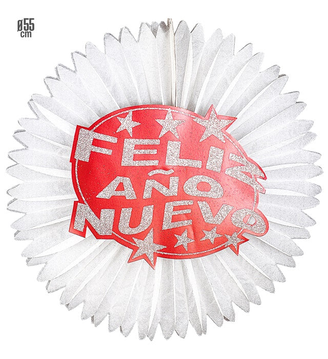 Red  Feliz Año Nuevo Paperfan Ø 55 Cm