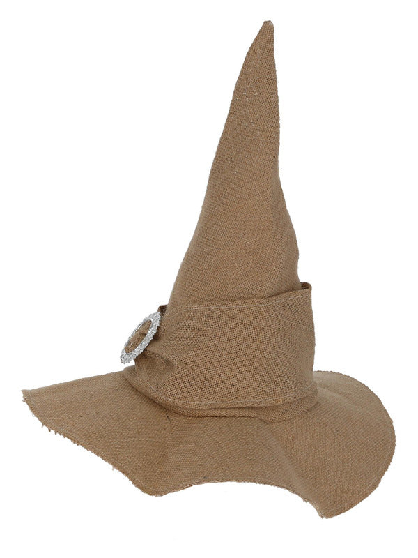 Burlap Witch Hat with Buckle 2