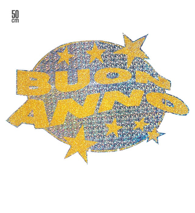 Buon Anno Holographic &  Decoration Ø 50 Cm - Ass. Gold And Silver