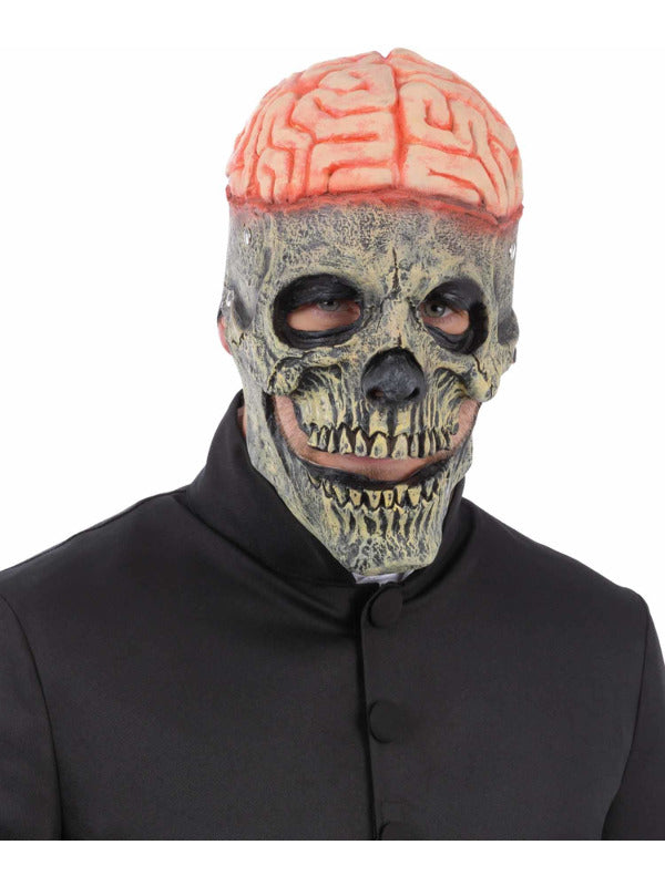 Exposed Brain Skull Latex Mask with Moving Mouth 1