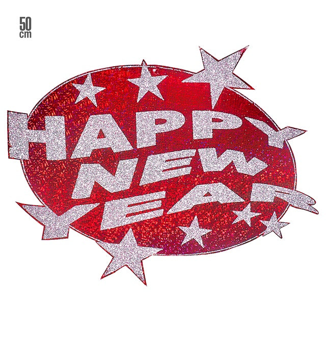 Red Happy New Year Holographic &  Decoration Ø 50 Cm