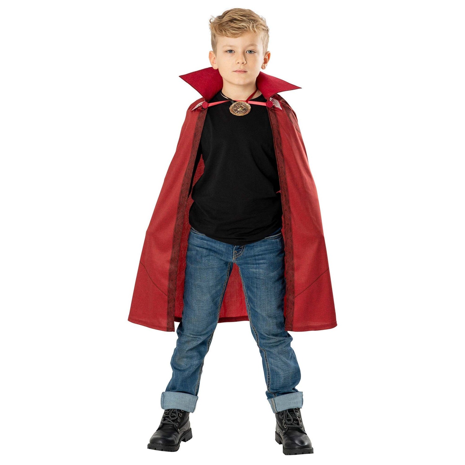Dr Strange Cape & Medallion Boys Costume 1
