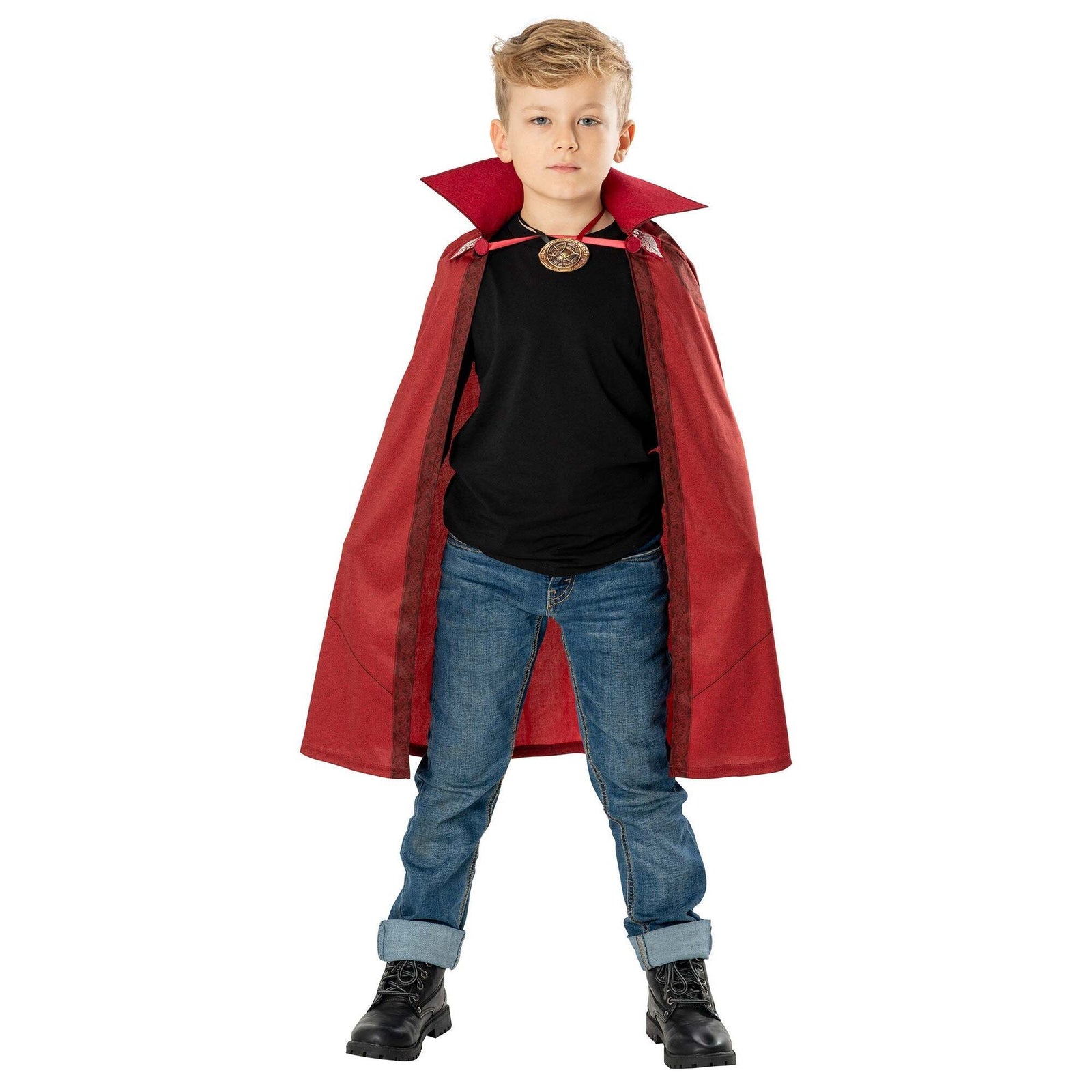 Dr Strange Cape & Medallion Boys Costume 1