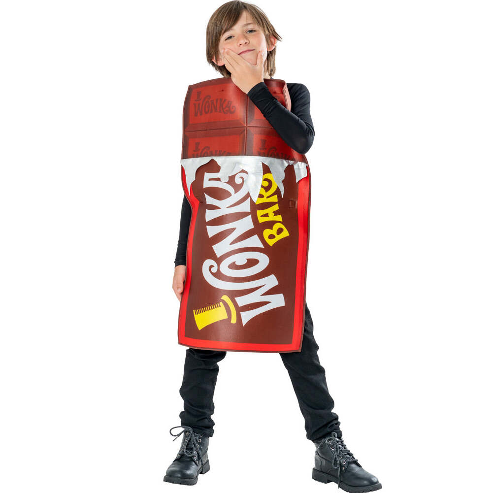 Willy Wonka Chocolate Bar Tabard Kids Costume 1