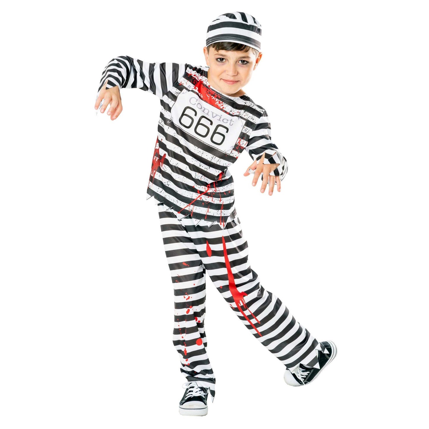 Zombie Convict Costume Boys Prisoner 1