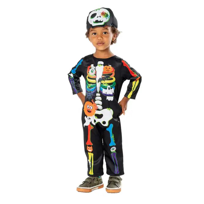 Kids Mini Bones Toddler Skeleton Costume 1
