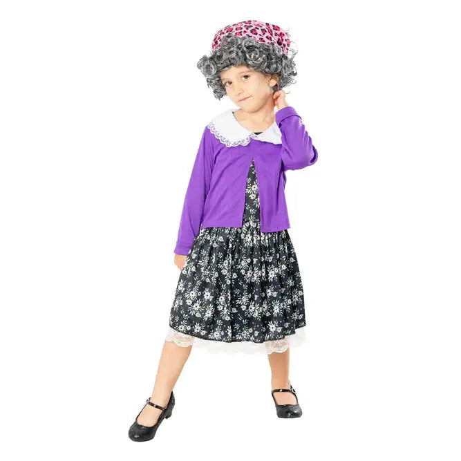 Kids Little Old Lady Costume for Toddlers 1