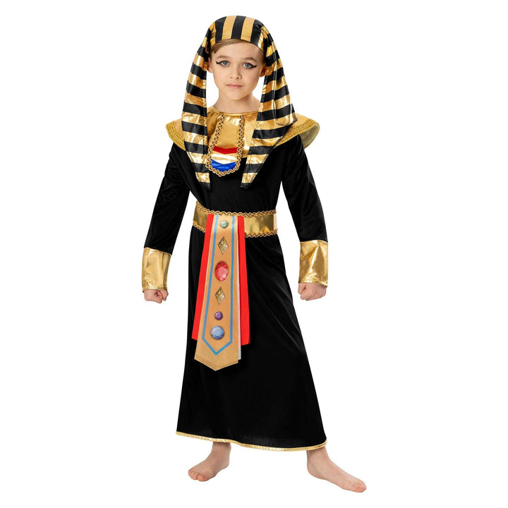 Black Pharaoh Costume Boy Egyptian Dress Up 1